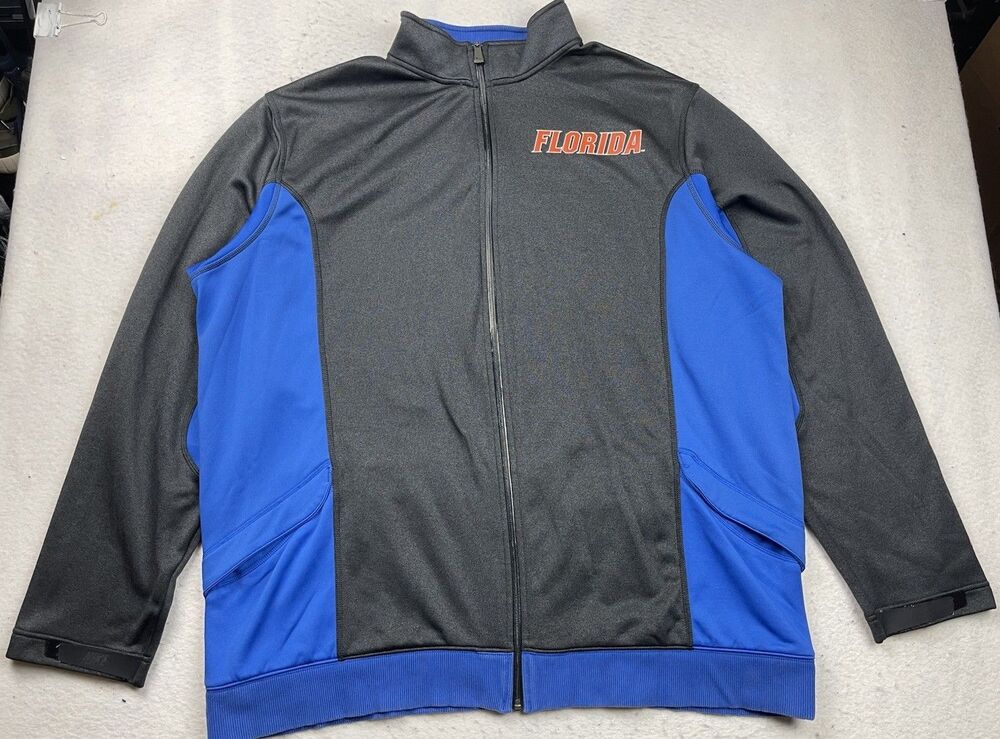 Florida Gators Nike NCAA Men’s 3XLT Gray Blue Full Zip Florida Gator Logo Jacket